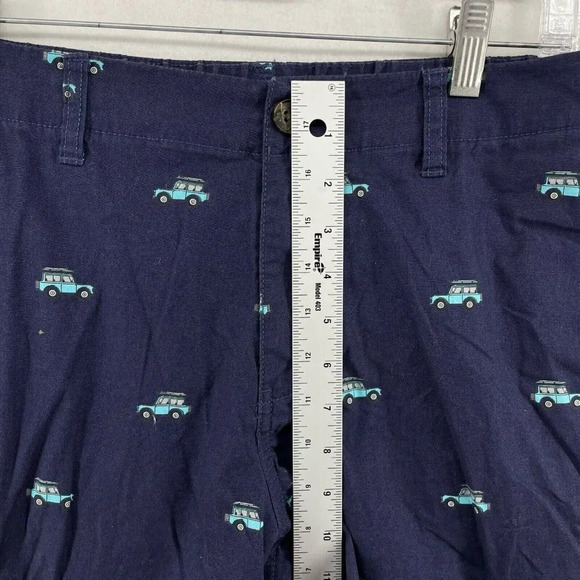 Bonobos Shorts Men's Sz S Blue Car Patterned Mid-Rise Elastic Waist Chino - Picture 4 of 11